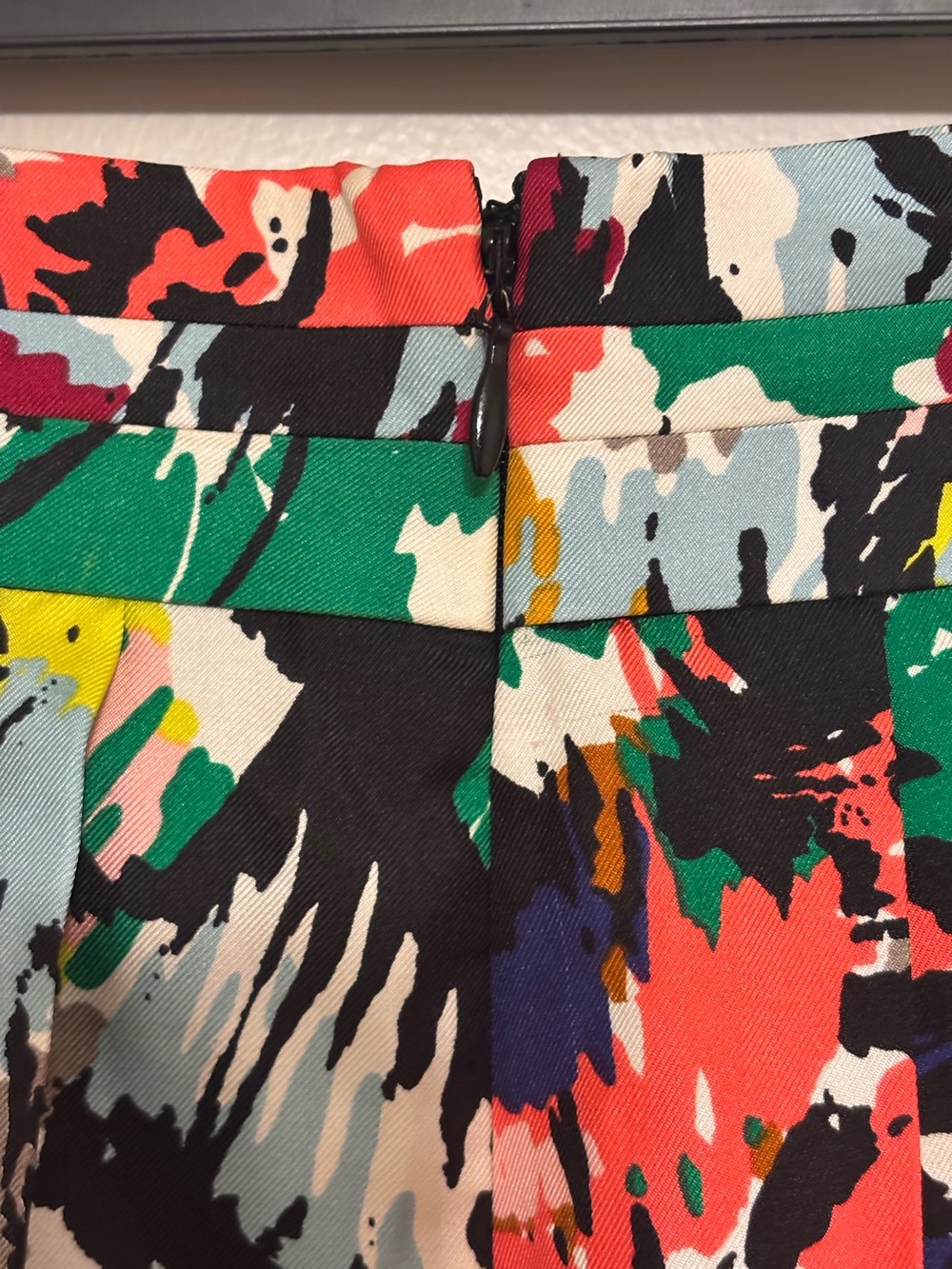 J.Crew 100% Silk Preppy Artsy Abstract Pleated Skirt Multicolor A-Line 6 - Picture 6 of 10